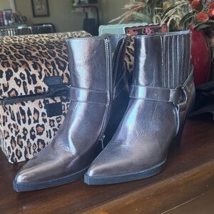 BCBGeneration Shiny Black Ankle Boots